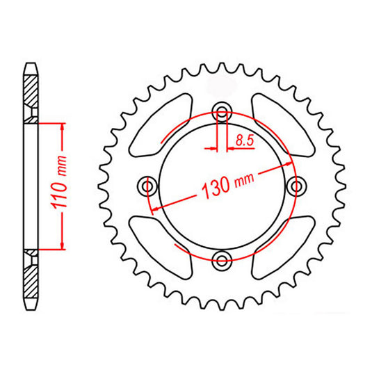 MTX 215 Steel Rear Sprocket