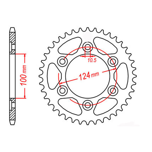 MTX 745 Steel Rear Sprocket