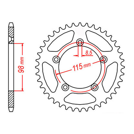 MTX 894 Steel Rear Sprocket