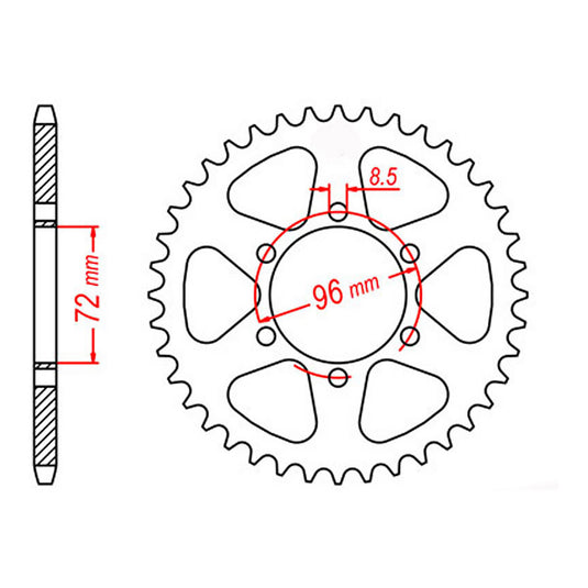 MTX 820 Steel Rear Sprocket