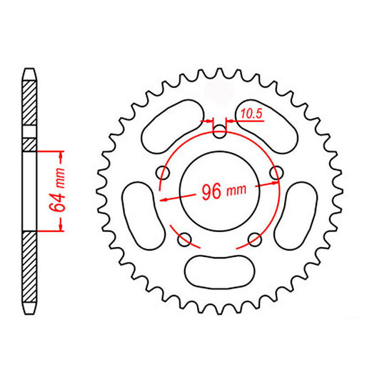 Sprocket Rear OE Steel 50T