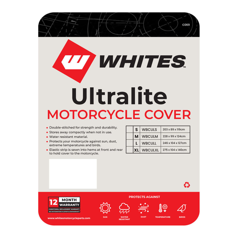 Load image into Gallery viewer, Whites Motorcycle Cover - Ultralite (S / 203 x 89 x 119cm)
