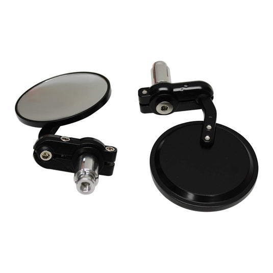 Whites Handlebar Bar End Mirrors - Black (Pair)