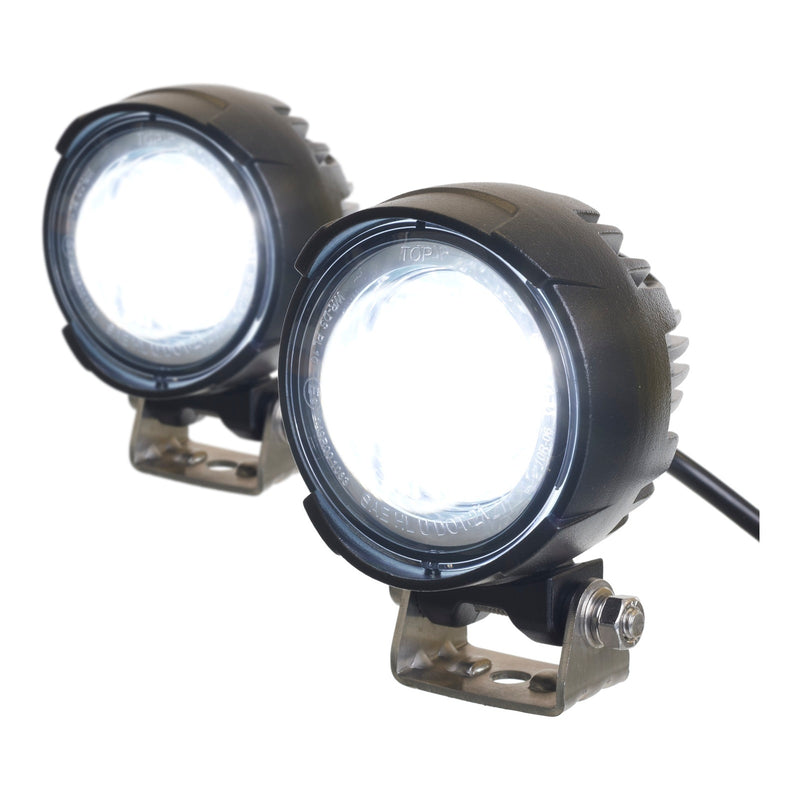 Load image into Gallery viewer, Whites LED Light 60mm Lens - Pair - Osram LED - with harness
