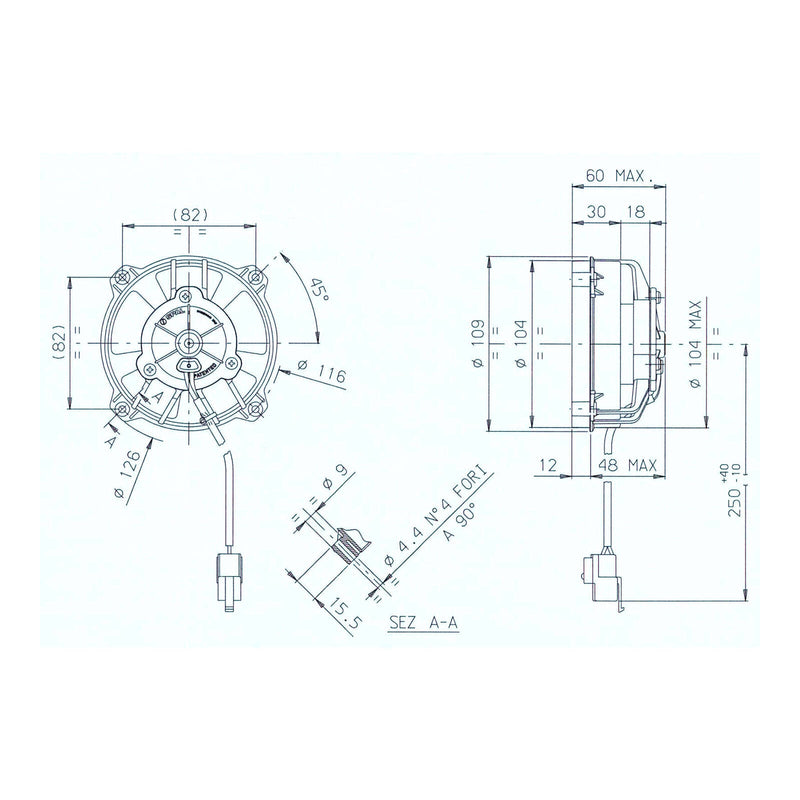 Load image into Gallery viewer, SPAL UNIVERSAL 12V COOLING FAN - 104MM DIAM X 60MM HIGH
