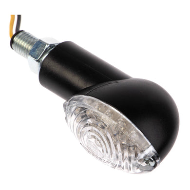Whites LED Mini-Catseye Flasher - Black, Short Stem