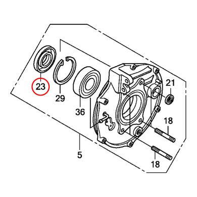 Whites Dust Seal - Honda Rear Brake Seal - 44 x 75 x 9