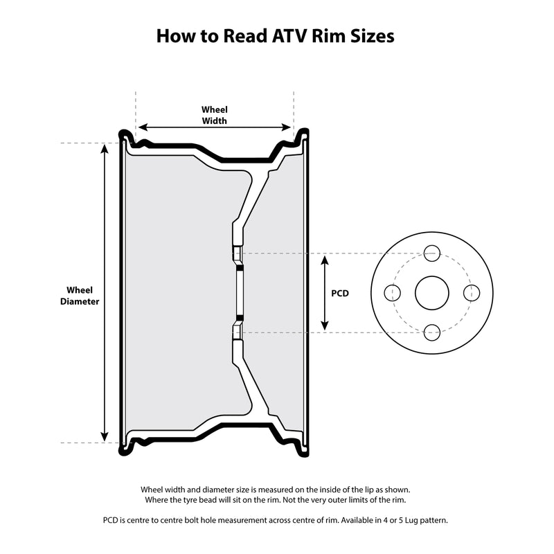 Load image into Gallery viewer, Whites ATV/UTV Steel Rim 12x6 Honda Front 4/110 +25 - Black
