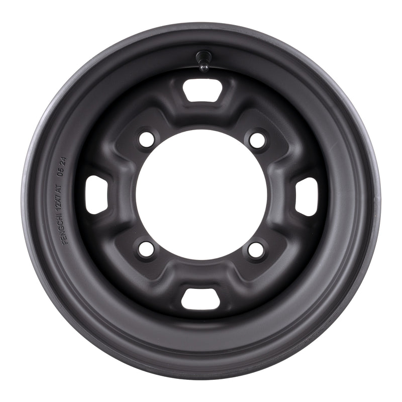Load image into Gallery viewer, Whites ATV/UTV Steel Rim 12x7 Polaris Front &amp; Rear 4/156 +12.7 - Black

