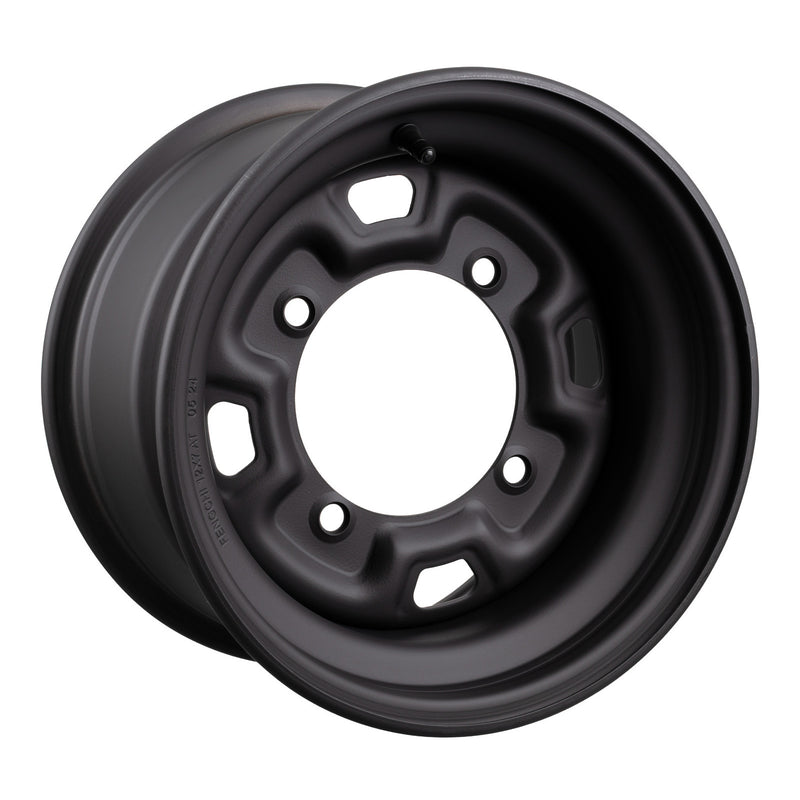 Load image into Gallery viewer, Whites ATV/UTV Steel Rim 12x7 Polaris Front &amp; Rear 4/156 +12.7 - Black
