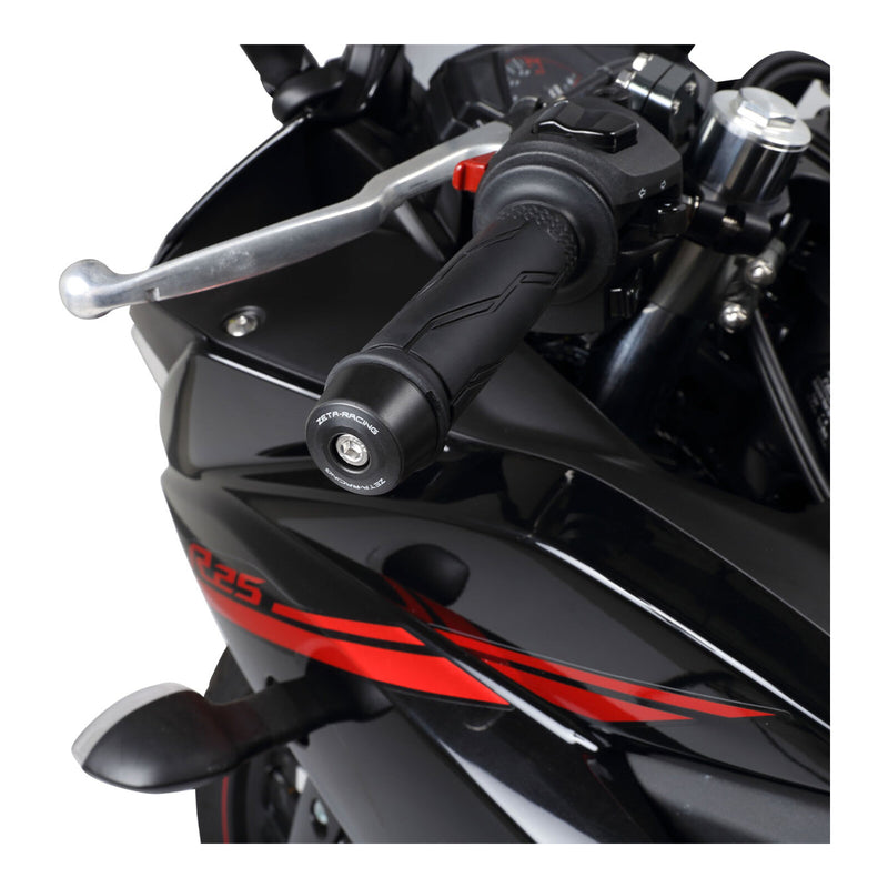 Load image into Gallery viewer, Zeta Bar-End Sliders - Black (Pair)
