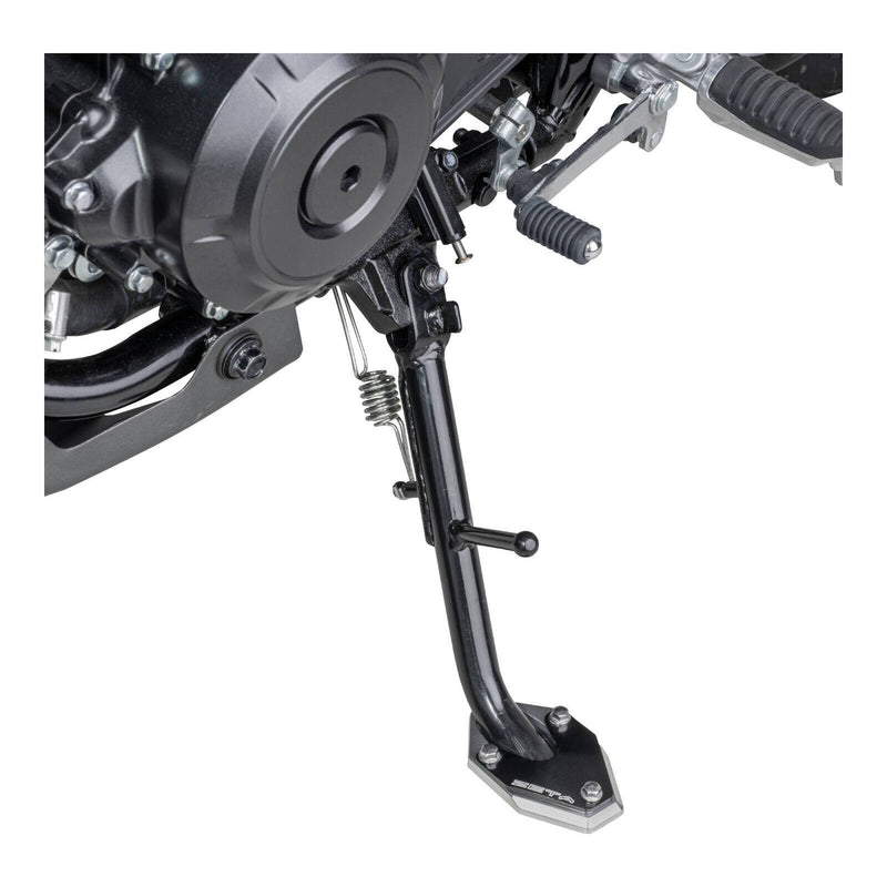 Load image into Gallery viewer, Zeta Side Stand Extender Black/Silver Suzuki V-Strom250 '17-, 1000 '14-
