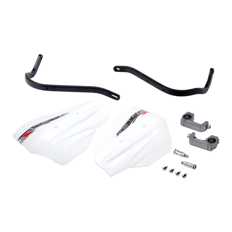 Load image into Gallery viewer, Zeta Armor Handguard XC Pro Kit for 28.6mm U-Clamp Bar - Black / White
