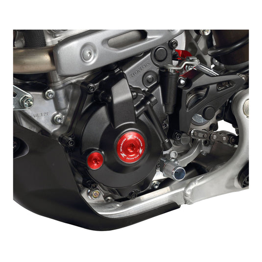 Zeta Engine Plugs - Honda CRF250R ('10–'17), CRF450R/X, CRF150R - Red