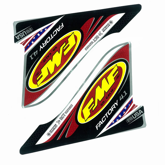 Load image into Gallery viewer, FMF FACTORY 4.1 U.S.A. 2-PART WRAP LOGO DECAL REPLACEMENT
