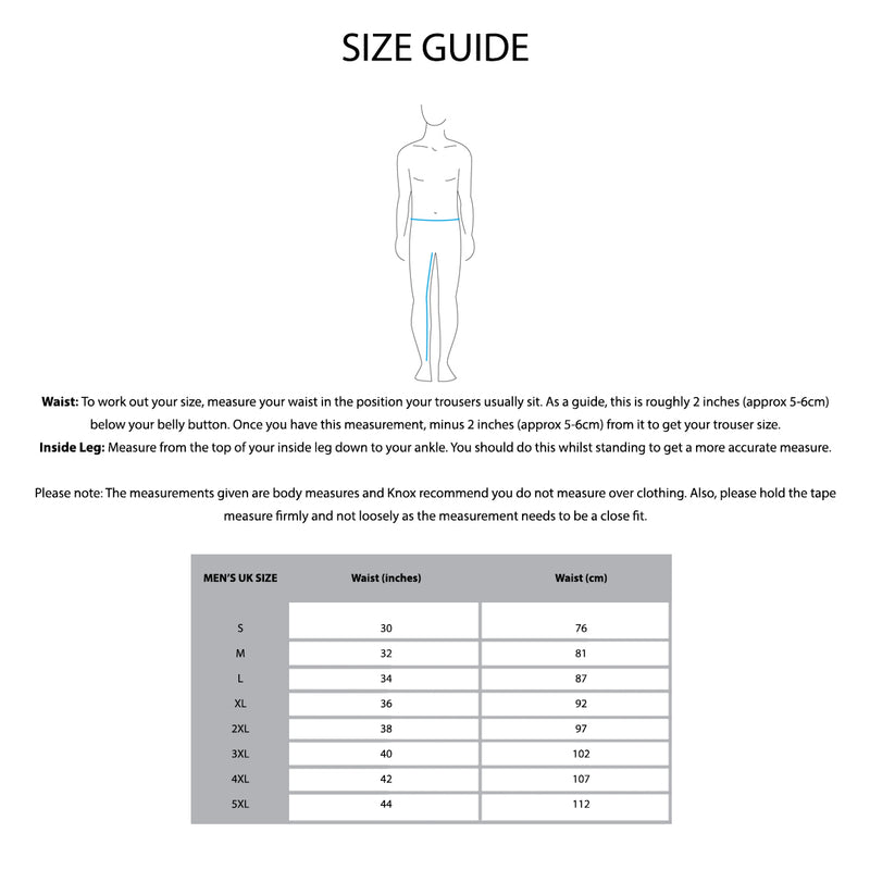 Load image into Gallery viewer, KNOX Size Chart - Mens Pants
