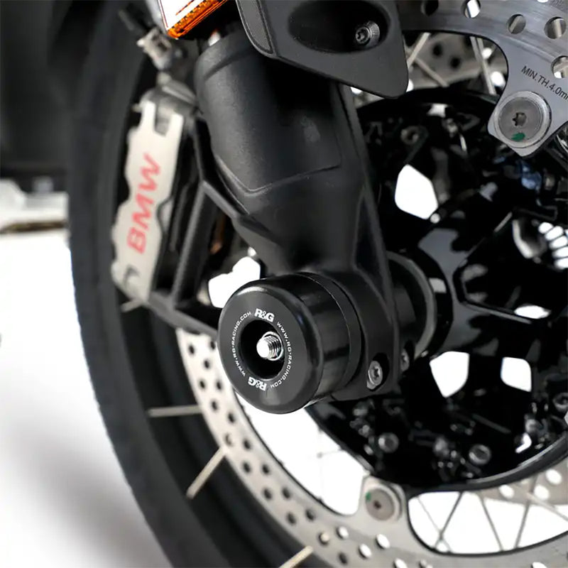 Load image into Gallery viewer, Fork Protectors for BMW R 1300 GS 23-- BMW R 1300 GS Adventure 24- Black R&amp;G
