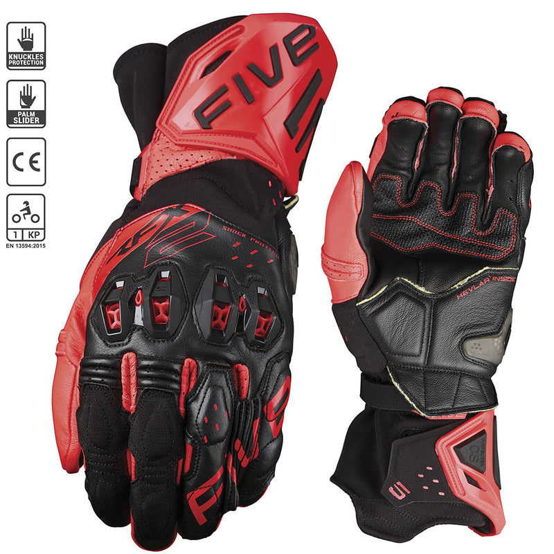 Load image into Gallery viewer, FIVE RFX2 EVO Gloves Black_Fluro Red
