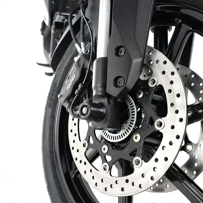 Load image into Gallery viewer, R&amp;G Fork Protectors for Suzuki GSX-8S '23-- GSX-8T 25-- GSX-8TT 25- &amp; V-Strom 800DE 23- Black
