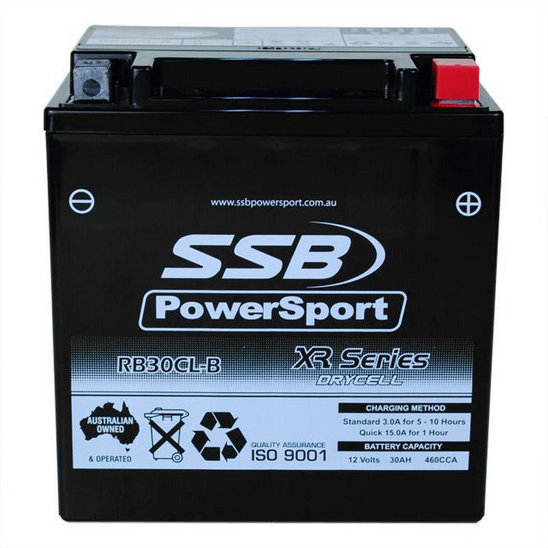 Load image into Gallery viewer, MOTORCYCLE AND POWERSPORTS BATTERY (YB30CL-B) AGM 12V 30AH 460CCA SSB HIGH PERFORMANCE
