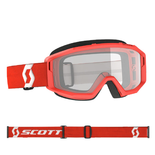 Scott Primal Goggle Red with Clear Lens