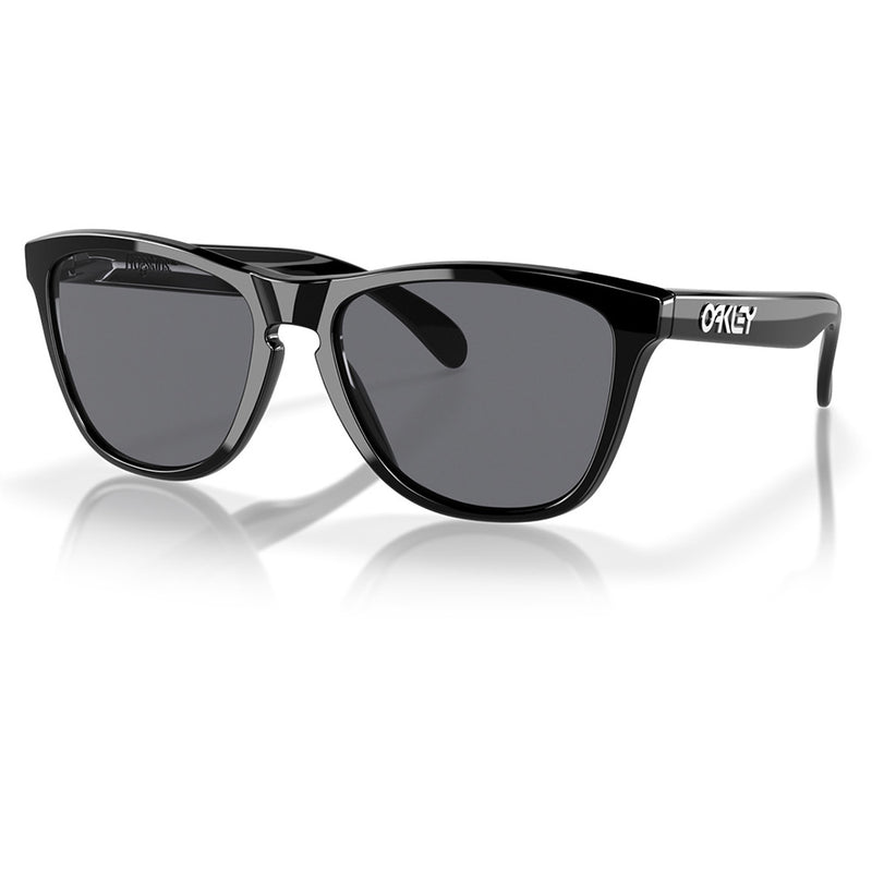 Load image into Gallery viewer, 0OO901324-30655 Oakley Frogskins Sunglasses Polished Black Frame with Grey Lens
