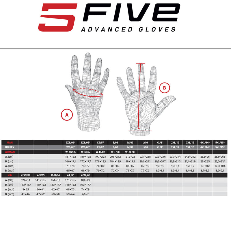 Load image into Gallery viewer, FIVE Gloves Sizing Chart
