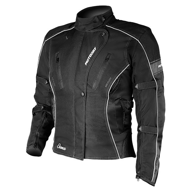 Load image into Gallery viewer, MOTODRY Siena Ladies Jacket Black White
