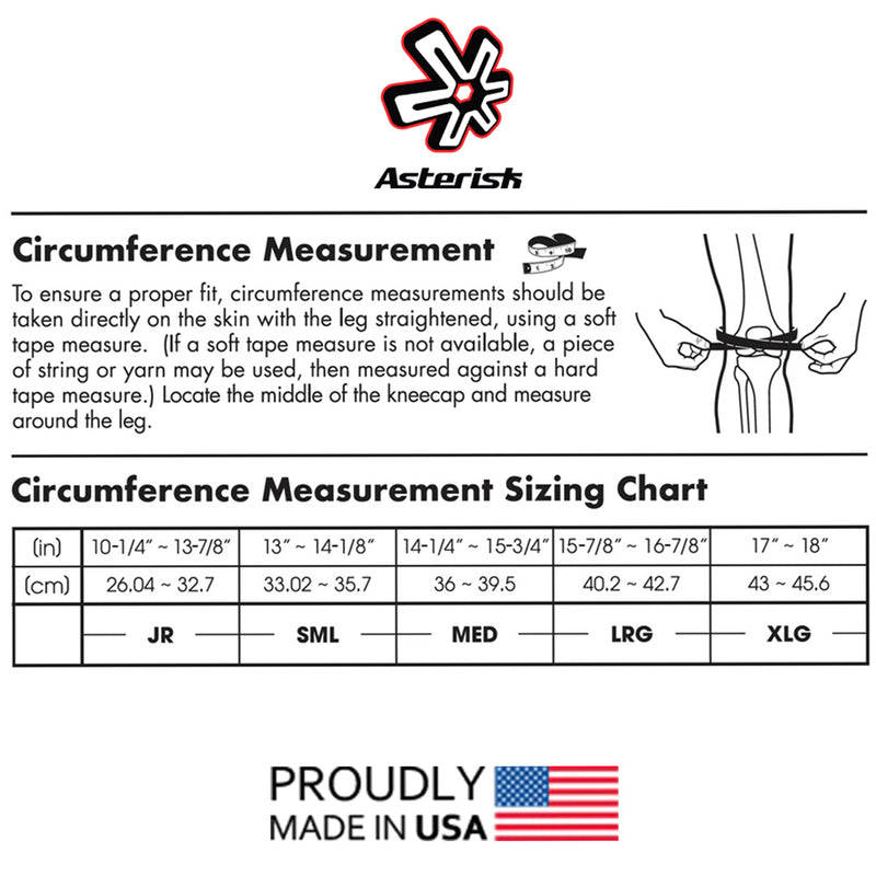 Load image into Gallery viewer, Asterisk Knee Brace Sizing Chart
