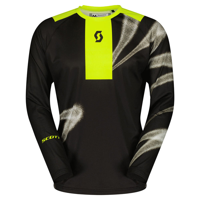 Load image into Gallery viewer, SCOTT Swap EVO MX Jersey, Caviar, Black/Yellow - front
