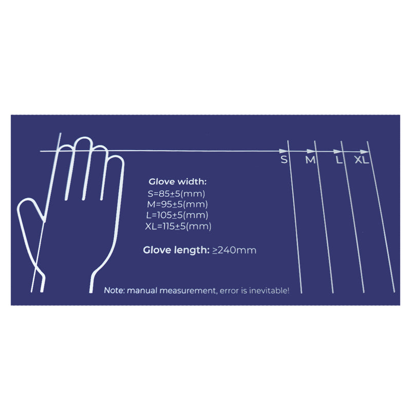 Load image into Gallery viewer, Motomuck Black Nitrile Gloves - sizing
