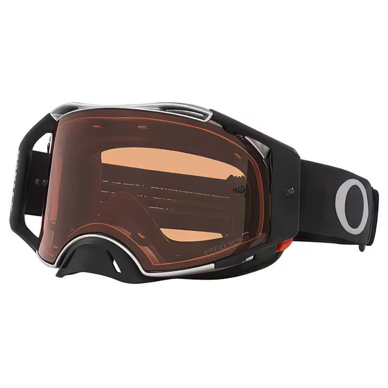 Load image into Gallery viewer, AirBrake MX Goggle TuffBlocks Black Gunmetal w/ Prizm MX Bronze Lens
