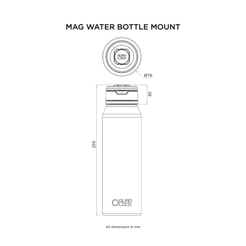 Load image into Gallery viewer, Quad Lock MAG Bottle Mount - tech specs
