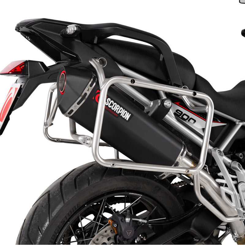 Load image into Gallery viewer, Tiger 900 24- Serket Parallel Slip-on Black Ceramic Scorpion
