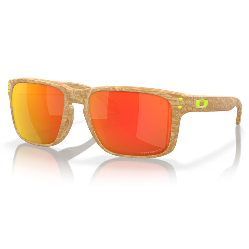 Load image into Gallery viewer, 0OO9102-Y855 Oakley Holbrook Sunglasses Matte Stone Desert Tan Frame with PRIZM Ruby Polarized Lens
