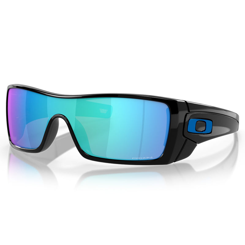 Load image into Gallery viewer, 0OO910191015827 Oakley Batwolf Sunglasses Polished Black Frame with PRIZM Sapphire Lens
