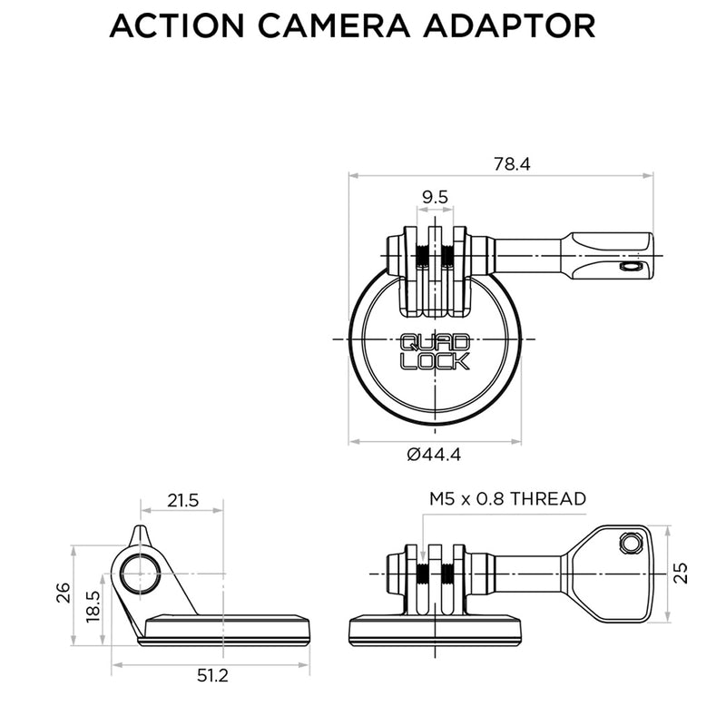 Load image into Gallery viewer, Accessory - Quad Lock To Action Camera Adaptor
