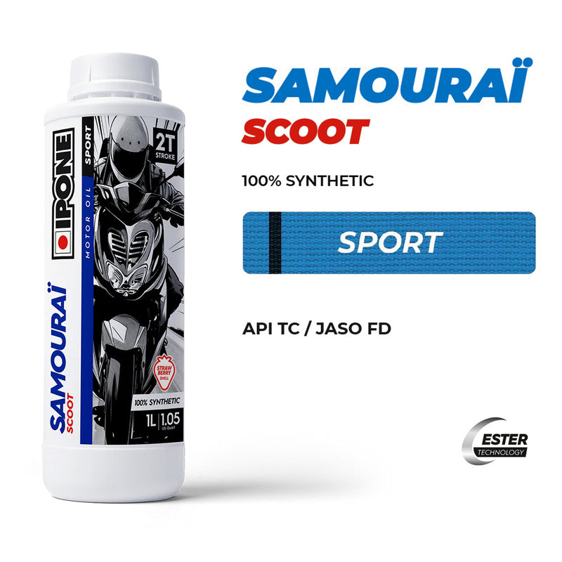Load image into Gallery viewer, IPONE Samourai SCOOT - Full Synthetic 2T Oil - Blue Belt in Sport Oil
