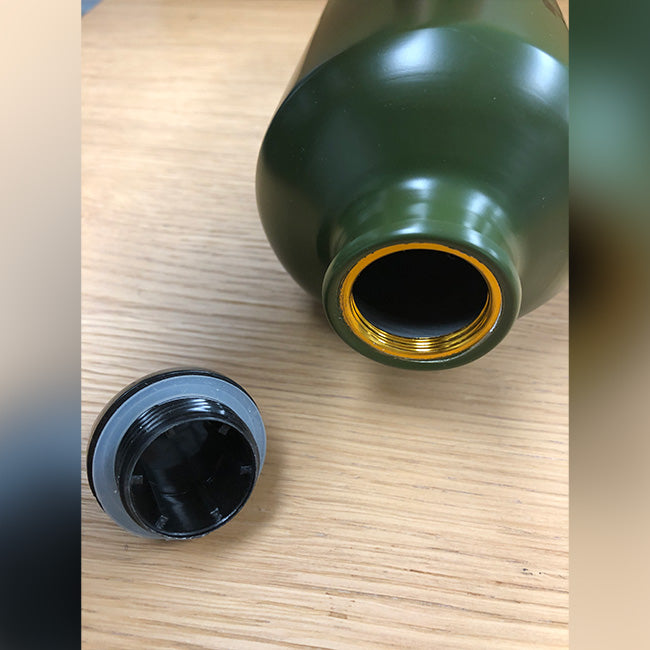 Load image into Gallery viewer, Aluminium Fuel Bottle 1L Matt Green
