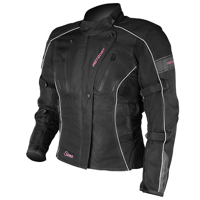 Load image into Gallery viewer, MOTODRY Siena Ladies Jacket Black Magenta
