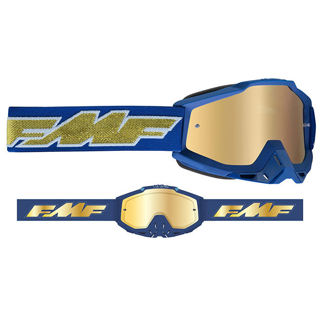 Load image into Gallery viewer, FMF PowerBomb Goggle Rocket Deep Navy-Mirror Lens
