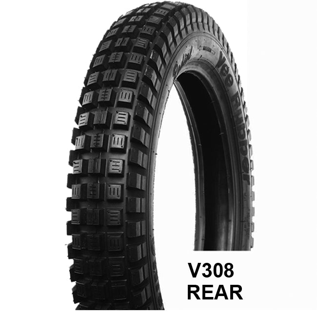 Load image into Gallery viewer, 400-18 TL V308R Trial Vee Rubber Tyres - V18400V308R
