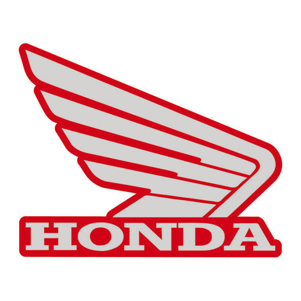 Load image into Gallery viewer, 700.0010 Honda Wing RH Tank Sticker 114mm Red_Silver
