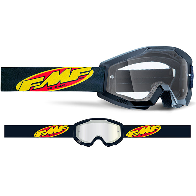 Load image into Gallery viewer, FMF POWERCORE YOUTH Goggle Core Black - Clear Lens
