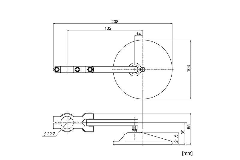 Load image into Gallery viewer, DAYTONA D-MIRROR-18&quot; Black
