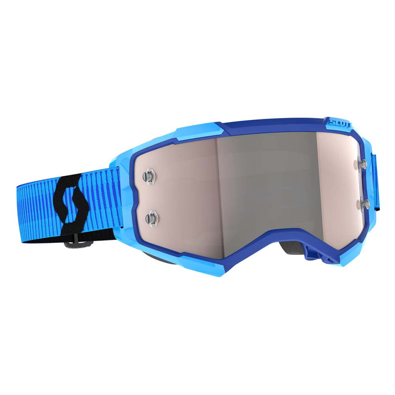 Load image into Gallery viewer, Fury Goggle Blue/Black Silver Chrome Works Lens
