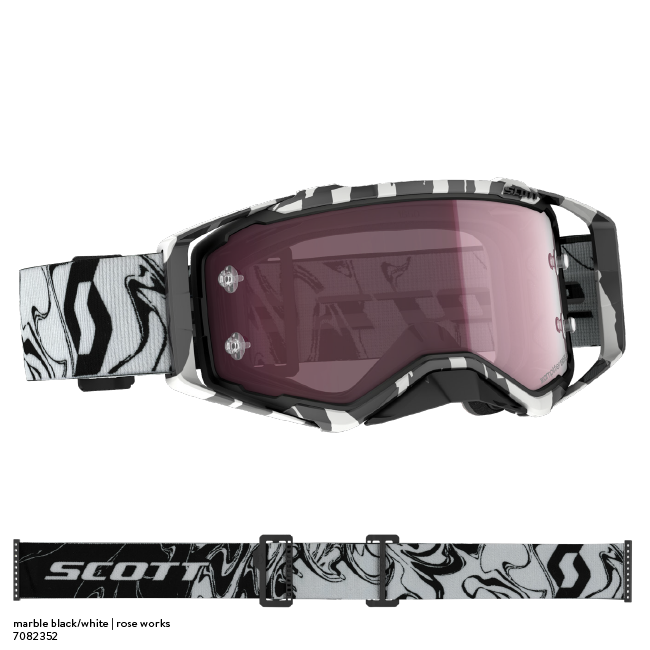 Load image into Gallery viewer, Prospect Amplifier Goggle, Marble Black/White with Gold Chrome Works lens
