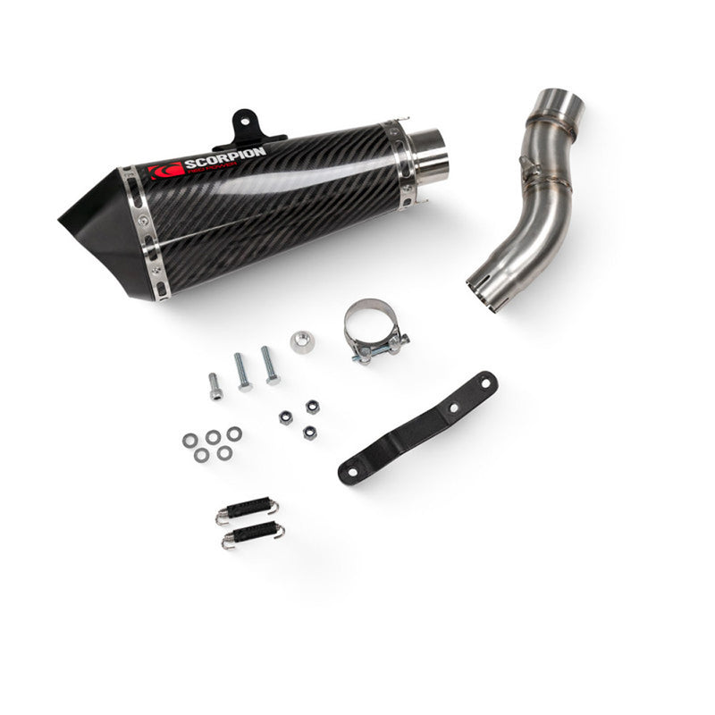 Load image into Gallery viewer, CF Moto 650MT Serket Taper Slip On Carbon Fibre
