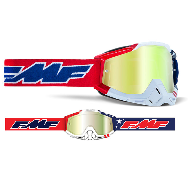 Load image into Gallery viewer, FMF POWERBOMB Goggle US of A - True Gold Lens

