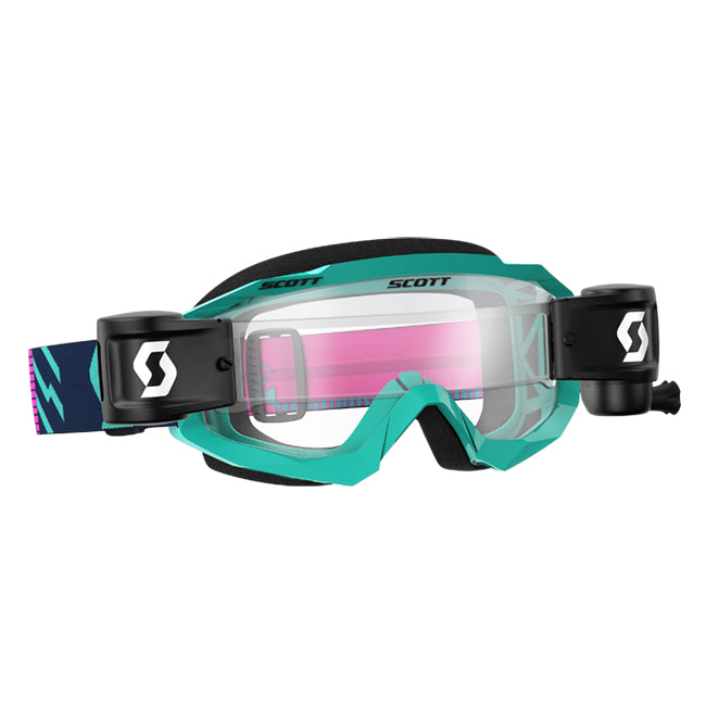 Load image into Gallery viewer, Hustle MX Goggle WFS Teal_Pink Clear wks S262593-5720113
